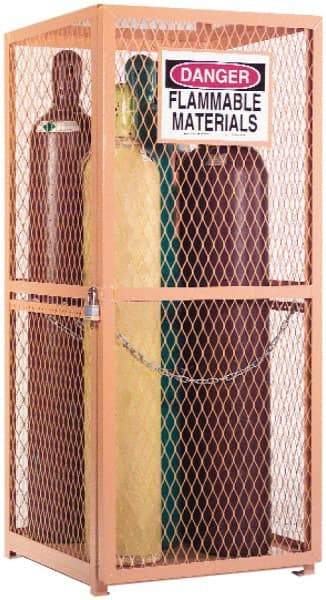 Durham - Gas Cylinder Storage Cabinet - Steel, 30" Wide x 30" Deep x 71-3/4" High - Americas Industrial Supply