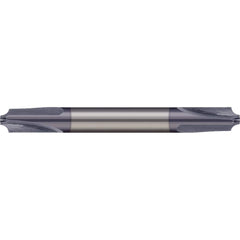 Micro 100 - Corner Rounding End Mills; Material: Solid Carbide ; Single or Double End: Double ; Radius (Inch): 1/16 ; Radius (Decimal Inch): 0.0625 ; Mill Diameter (Inch): 3/16 ; Mill Diameter (Decimal Inch): 0.1875 - Exact Industrial Supply