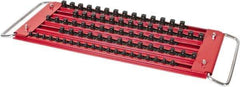 Value Collection - 76 Piece Capacity Locking Socket Organizer Tray - 1/4, 3/8 & 1/2" Drive, Red - Americas Industrial Supply
