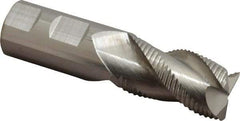 Accupro - 1" Diam, Coarse Pitch, 1-3/4" LOC, 3 Flute Solid Carbide 0.06" Corner Radius Roughing End Mill - Uncoated, 4" OAL, 1" Shank Diam, Single End, Centercutting, 30° Helix - Americas Industrial Supply