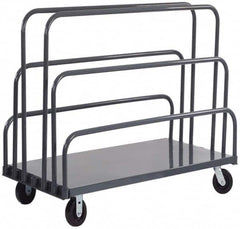 Durham - 2,000 Lb Capacity Cold-Rolled Steel Platform Truck - Cold-Rolled Steel Deck, 24" OAW - Americas Industrial Supply