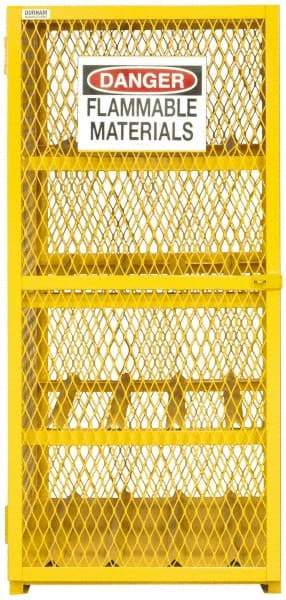 Durham - Gas Cylinder Storage Cabinet - Steel, 30" Wide x 30" Deep x 71-3/4" High - Americas Industrial Supply