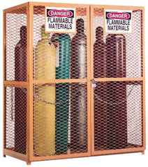 Durham - Gas Cylinder Storage Cabinet - Steel, 60" Wide x 30" Deep x 71-3/4" High - Americas Industrial Supply