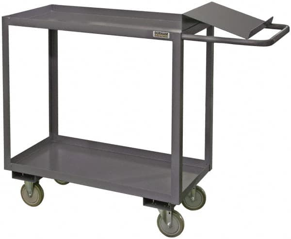 Durham - 1,200 Lb Capacity, 24" Wide x 36" Long x 37-5/8" High Order Picking Cart - 2 Shelf, Steel - Americas Industrial Supply