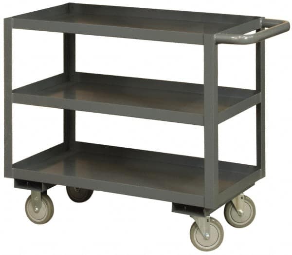 Durham - 1,200 Lb Capacity, 30" Wide x 60" Long x 37-5/8" High Heavy Duty Service Cart - 3 Shelf, Steel - Americas Industrial Supply