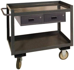 Durham - 1,200 Lb Capacity, 30" Wide x 36" Long x 37-5/8" High Standard Utility Cart - 2 Shelf, Steel - Americas Industrial Supply