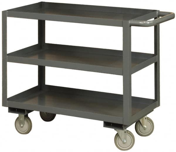 Durham - 3,000 Lb Capacity, 30" Wide x 60" Long x 40" High Heavy Duty Service Cart - 3 Shelf, Steel - Americas Industrial Supply
