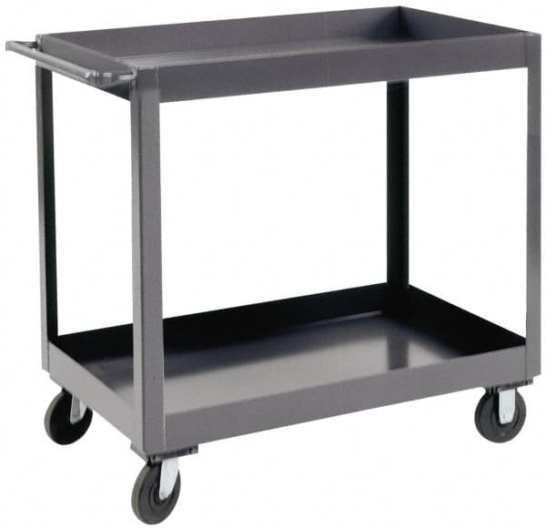 Durham - 1,200 Lb Capacity, 24" Wide x 36" Long x 37-5/8" High Heavy Duty Service Cart - 2 Shelf, Steel - Americas Industrial Supply