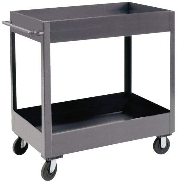 Durham - 1,200 Lb Capacity, 18" Wide x 36" Long x 37-5/8" High Heavy Duty Service Cart - 2 Shelf, Steel - Americas Industrial Supply