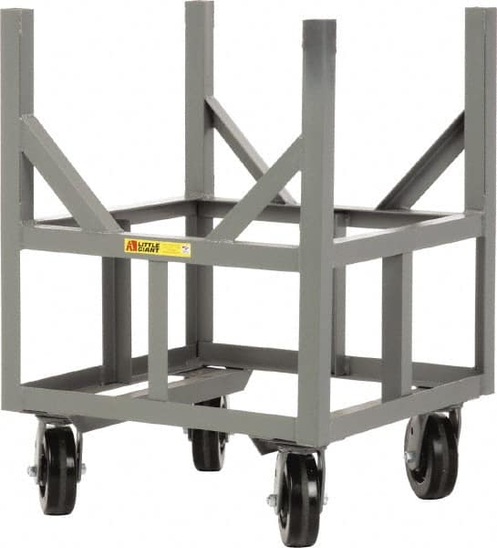 Little Giant - 3,000 Lb Capacity Steel Ergonomic Bar Cradle Truck - Steel Deck, 24" OAW, 24" Platform Length, Phenolic Casters - Americas Industrial Supply