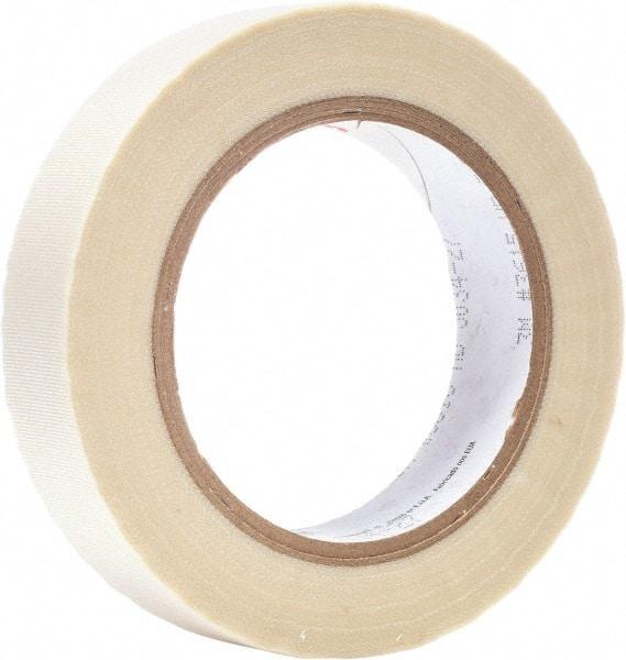 3M - 36 Yd Long x 1" Wide, White Silicone Glass Cloth Tape - Americas Industrial Supply