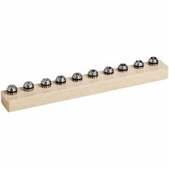 Techniks - 10 Piece, 3/32 to 3/8" Capacity, ER16 ER Collet Set - Americas Industrial Supply