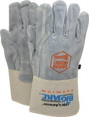HexArmor - Size XL (10), ANSI Cut Lvl A7, Puncture Lvl 5, Cowhide Cut & Puncture Resistant Gloves - SuperFabric Lining, Safety Cuff, Gray, Paired - Americas Industrial Supply