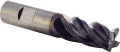 Iscar - 3/4" Diam, 1-1/2" LOC, 4 Flute Solid Carbide Roughing & Finishing Corner Chamfer End Mill - TiAlN Finish, 4" OAL, 3/4" Shank Diam, Weldon Shank, 38° Helix, Non-Centercutting - Americas Industrial Supply