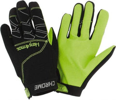 HexArmor - Size XL (10), ANSI Cut Lvl A8, Puncture Lvl 2, Synthetic Leather Cut & Puncture Resistant Gloves - Hook & Loop Cuff, Black/Gray, Paired - Americas Industrial Supply