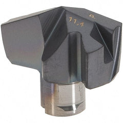Iscar - Series ICP, 0.449" Diam Grade IC908 140° Replaceable Drill Tip - Carbide, TiAlN Finish, 11 Seat Size, Through Coolant - Americas Industrial Supply