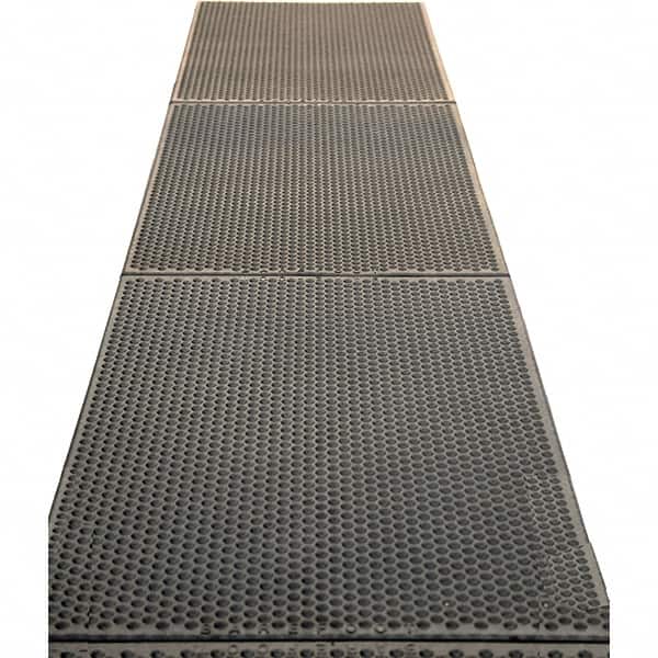Barefoot - 2' Long x 3' Wide, Dry/Wet Environment, Anti-Fatigue Matting - Black, EPDM Rubber with EPDM Rubber Base - Americas Industrial Supply