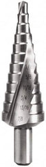 Hertel - 12 Hole Sizes, 3/16 to 7/8" Hole Diam Cobalt Step Drill Bit - Americas Industrial Supply