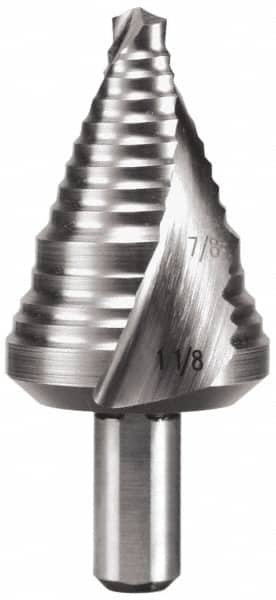 Hertel - 2 Hole Sizes, 7/8 to 1-1/8" Hole Diam High Speed Steel Step Drill Bit - Americas Industrial Supply