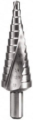 Hertel - 12 Hole Sizes, 3/16 to 7/8" Hole Diam High Speed Steel Step Drill Bit - Americas Industrial Supply