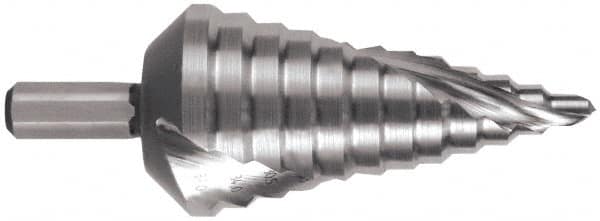 Hertel - 12 Hole Sizes, 6 to 37mm Hole Diam Cobalt Step Drill Bit - Americas Industrial Supply