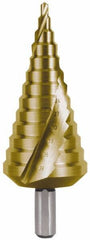 Hertel - 13 Hole Sizes, 4 to 39mm Hole Diam High Speed Steel Step Drill Bit - Americas Industrial Supply