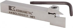 Kennametal - A4SC, Left Hand Cut, 27mm Max Workpc Diam, A4 G0150.. Insert, Indexable Cutoff Toolholder - 13.5mm Max Depth of Cut, 12mm Shank Width, 12mm Shank Height, 125mm OAL - Americas Industrial Supply