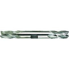 9/32 Dia. x 3-3/8 Overall Length 4-Flute Square End High Speed Steel SE End Mill-Round Shank-Center Cutting Double End End Mill-TiN - Americas Industrial Supply