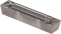 Kennametal - 250G GMN Grade KCU25, 6.35mm Cutting Width Carbide Grooving Insert - 4.75mm Max Depth of Cut, Neutral, 0.41mm Corner Radius, AlTiN Finish - Americas Industrial Supply