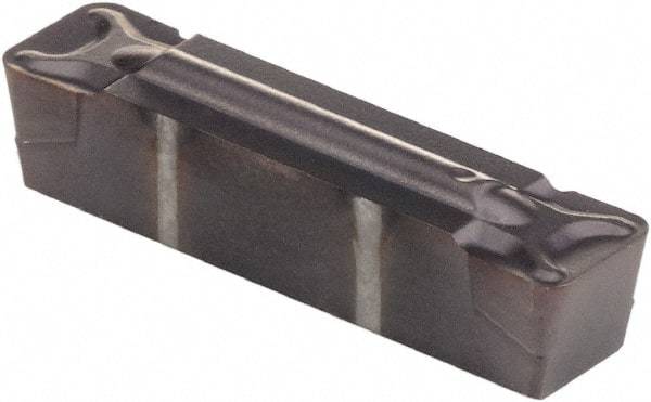 Kennametal - 187G GMN Grade KCU10, 4.76mm Cutting Width Carbide Grooving Insert - 3.51mm Max Depth of Cut, Neutral, 0.79mm Corner Radius, AlTiN Finish - Americas Industrial Supply