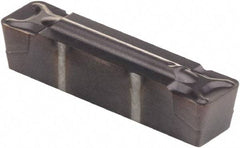 Kennametal - 187G GMN Grade KCU10, 4.76mm Cutting Width Carbide Grooving Insert - 3.51mm Max Depth of Cut, Neutral, 0.79mm Corner Radius, AlTiN Finish - Americas Industrial Supply