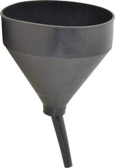 Funnel King - 3 Qt Capacity Polyethylene Funnel - 7-1/2" Mouth OD, 5/8" Tip OD, 4-7/16" Swivel Spout, Gray - Americas Industrial Supply