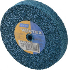 Norton - 3" Diam, 1/2" Face Width, 1/4" Center Hole, Medium Grade, Aluminum Oxide Deburring Wheel - Unitized, Medium Density 7 Grade - Americas Industrial Supply