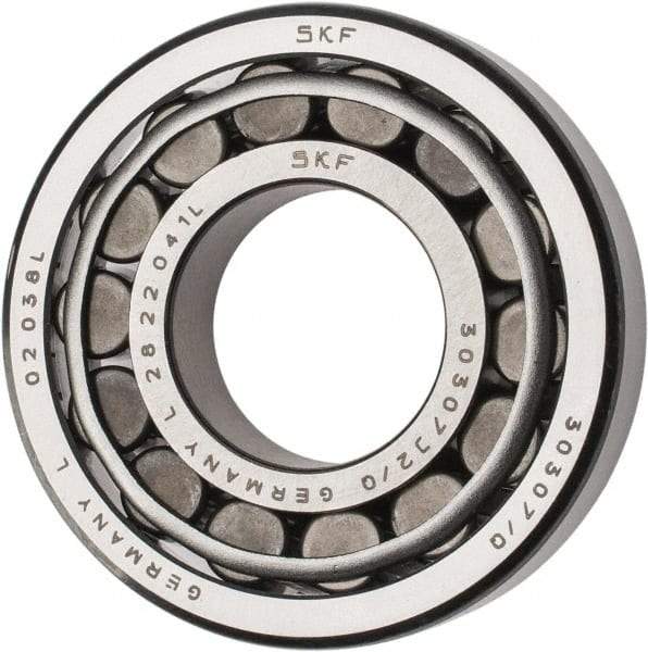 SKF - 35mm Bore Diam, 80mm OD, 22.75mm Wide, Tapered Roller Bearing - 72,100 N Dynamic Load Capacity, 73,500 N Static Load Capacity - Americas Industrial Supply