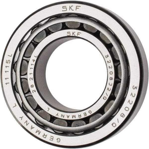 SKF - 40mm Bore Diam, 80mm OD, 24.75mm Wide, Tapered Roller Bearing - 74,800 N Dynamic Load Capacity, 86,500 N Static Load Capacity - Americas Industrial Supply