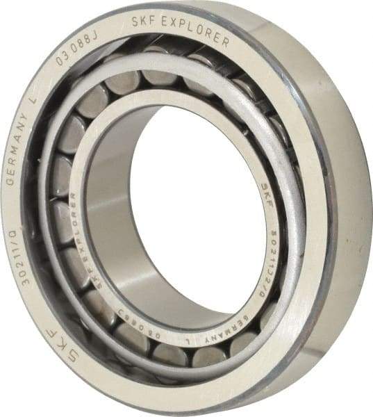 SKF - 55mm Bore Diam, 100mm OD, 22.75mm Wide, Tapered Roller Bearing - 89,700 N Dynamic Load Capacity, 106,000 N Static Load Capacity - Americas Industrial Supply