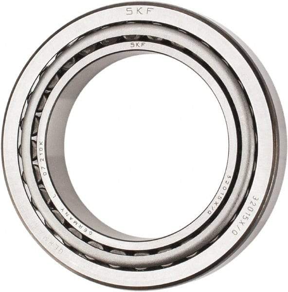 SKF - 75mm Bore Diam, 115mm OD, 25mm Wide, Tapered Roller Bearing - 106,000 N Dynamic Load Capacity, 163,000 N Static Load Capacity - Americas Industrial Supply