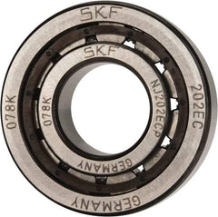 SKF - 15mm Bore Diam, 35mm Outside Diam, 11mm Wide Cylindrical Roller Bearing - 12,500 N Dynamic Capacity, 10,200 Lbs. Static Capacity - Americas Industrial Supply