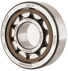 SKF - 20mm Bore Diam, 52mm Outside Diam, 15mm Wide Cylindrical Roller Bearing - 30,800 N Dynamic Capacity, 26,000 Lbs. Static Capacity - Americas Industrial Supply