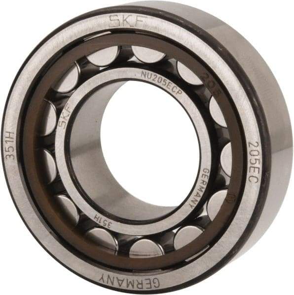 SKF - 25mm Bore Diam, 52mm Outside Diam, 15mm Wide Cylindrical Roller Bearing - 28,600 N Dynamic Capacity, 27,000 Lbs. Static Capacity - Americas Industrial Supply