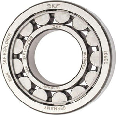 SKF - 30mm Bore Diam, 62mm Outside Diam, 16mm Wide Cylindrical Roller Bearing - 38,000 N Dynamic Capacity, 36,500 Lbs. Static Capacity - Americas Industrial Supply