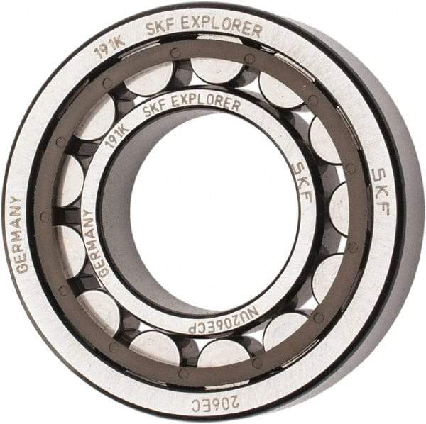 SKF - 30mm Bore Diam, 62mm Outside Diam, 16mm Wide Cylindrical Roller Bearing - 38,000 N Dynamic Capacity, 36,500 Lbs. Static Capacity - Americas Industrial Supply