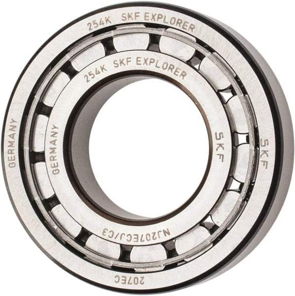 SKF - 35mm Bore Diam, 72mm Outside Diam, 17mm Wide Cylindrical Roller Bearing - 48,400 N Dynamic Capacity, 48,000 Lbs. Static Capacity - Americas Industrial Supply