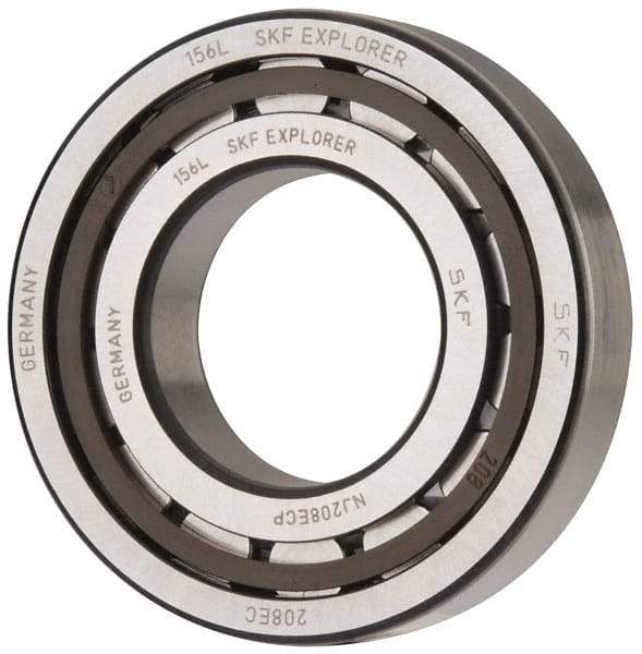 SKF - 40mm Bore Diam, 80mm Outside Diam, 18mm Wide Cylindrical Roller Bearing - 53,900 N Dynamic Capacity, 53,000 Lbs. Static Capacity - Americas Industrial Supply