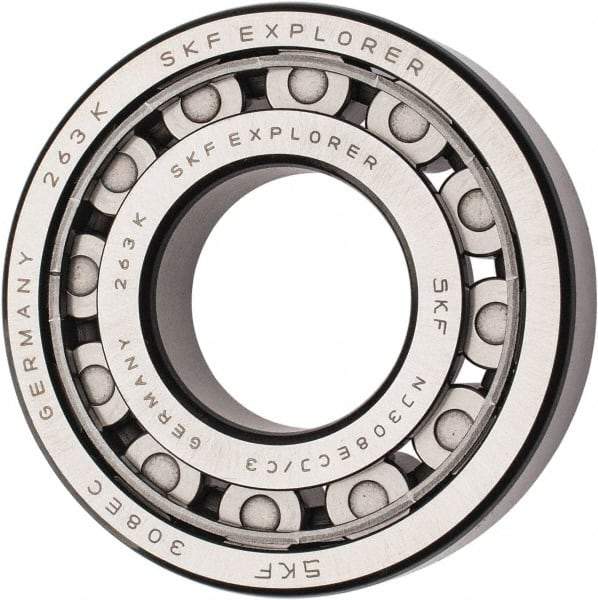 SKF - 40mm Bore Diam, 90mm Outside Diam, 23mm Wide Cylindrical Roller Bearing - 80,900 N Dynamic Capacity, 78,000 Lbs. Static Capacity - Americas Industrial Supply