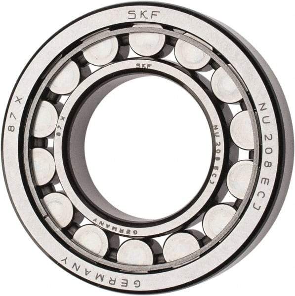 SKF - 40mm Bore Diam, 80mm Outside Diam, 18mm Wide Cylindrical Roller Bearing - 53,900 N Dynamic Capacity, 53,000 Lbs. Static Capacity - Americas Industrial Supply