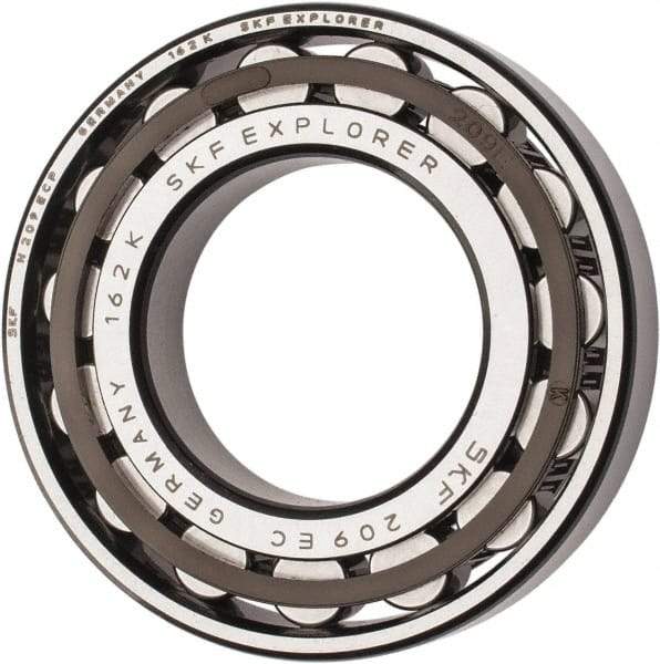 SKF - 45mm Bore Diam, 85mm Outside Diam, 19mm Wide Cylindrical Roller Bearing - 60,500 N Dynamic Capacity, 64,000 Lbs. Static Capacity - Americas Industrial Supply