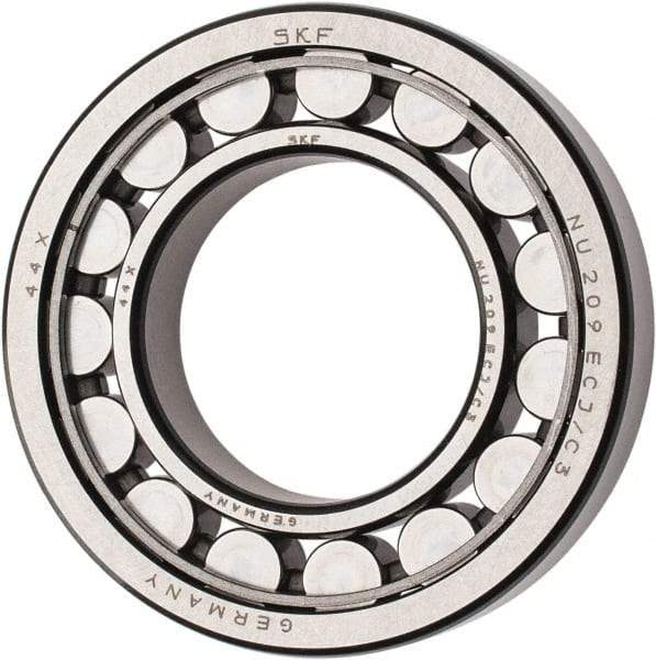 SKF - 45mm Bore Diam, 85mm Outside Diam, 19mm Wide Cylindrical Roller Bearing - 60,500 N Dynamic Capacity, 64,000 Lbs. Static Capacity - Americas Industrial Supply