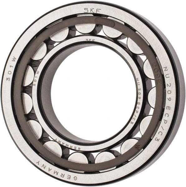 SKF - 45mm Bore Diam, 85mm Outside Diam, 19mm Wide Cylindrical Roller Bearing - 60,500 N Dynamic Capacity, 64,000 Lbs. Static Capacity - Americas Industrial Supply