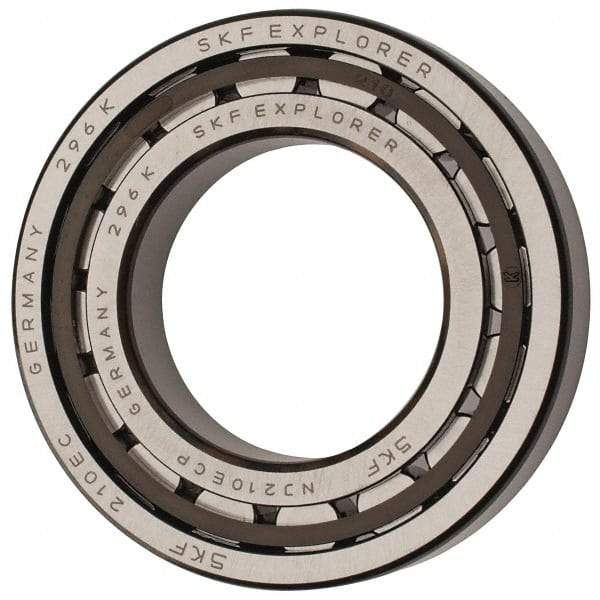 SKF - 50mm Bore Diam, 90mm Outside Diam, 20mm Wide Cylindrical Roller Bearing - 64,400 N Dynamic Capacity, 69,500 Lbs. Static Capacity - Americas Industrial Supply